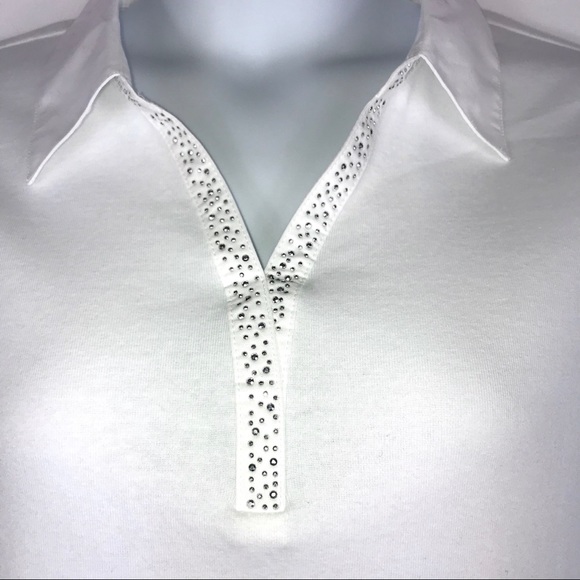 Karen Scott Woman Embellished Pool Shirt - Picture 4 of 7